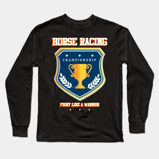 horse racing Long Sleeve T-Shirt by Baim_Art